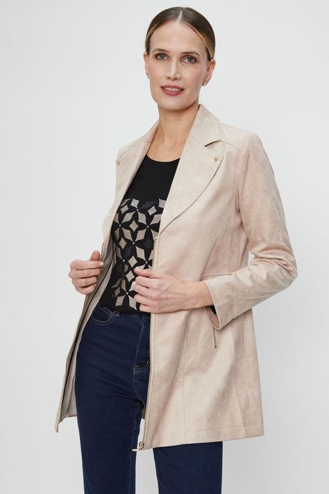 Trench Liso Beige Ma Griffe 17402224002106-2