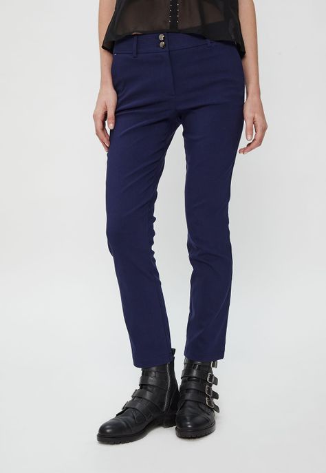 Pantalon Recto Pretina Con Pespuntes Azul Ash 11007124053104-1