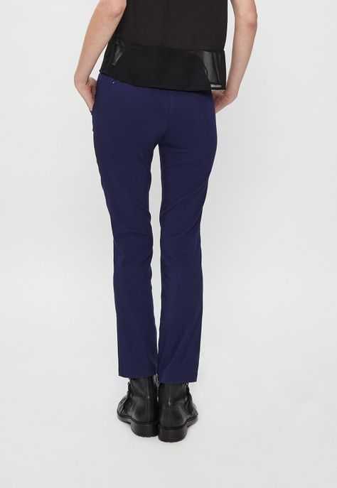 Pantalon Recto Pretina Con Pespuntes Azul Ash 11007124053104-4