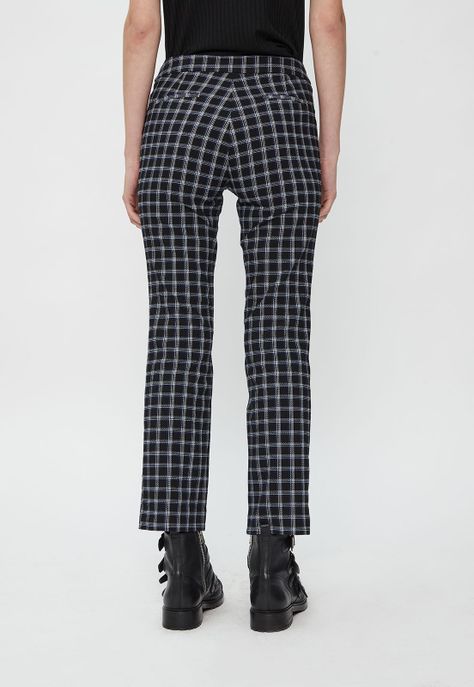Pantalon Escoces Recto Negro Ash 11107124003102-4
