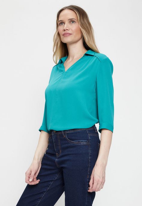 Blusa Lisa Verde Ma Griffe 14002224053217-2