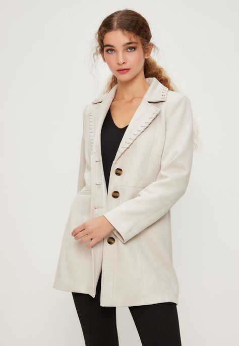Impermeable (Trench) Liso Blanco iO 17420224002105-0