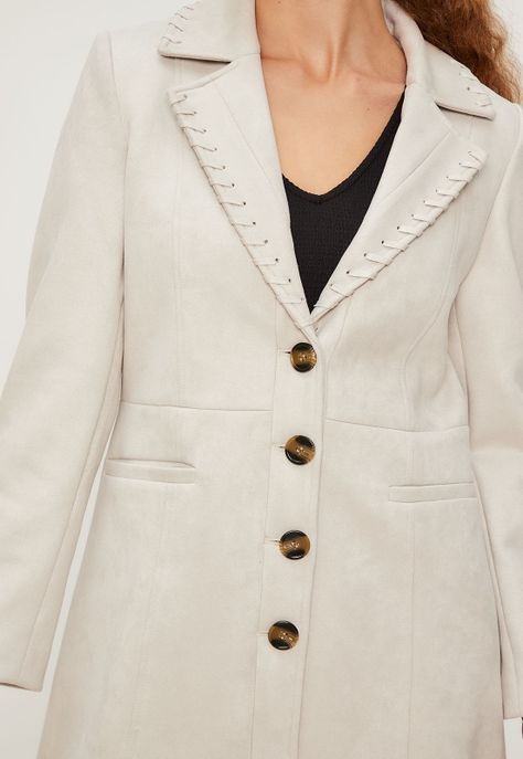 Impermeable (Trench) Liso Blanco iO 17420224002105-1