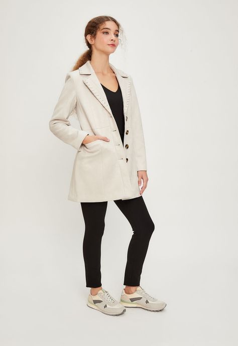 Impermeable (Trench) Liso Blanco iO 17420224002105-3