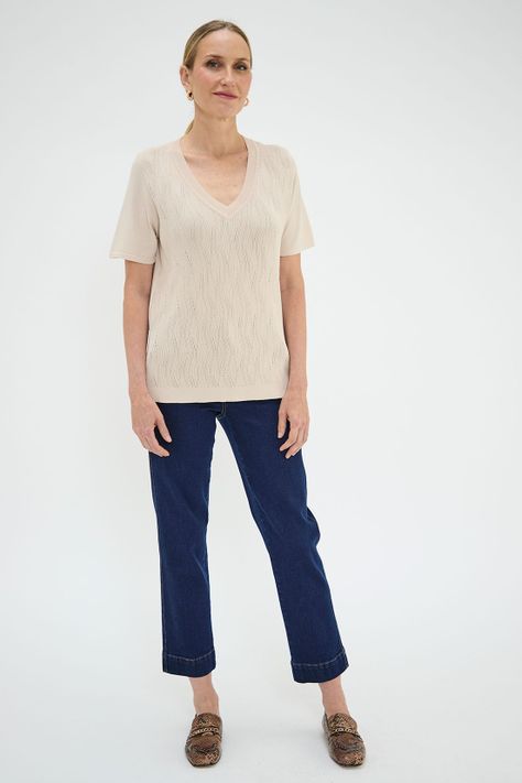 Polera Tejida Beige Ma Griffe 18202125001106-0
