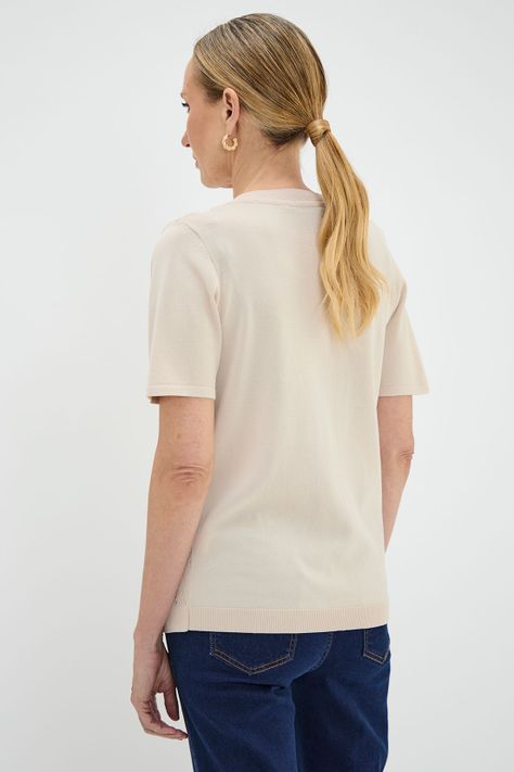 Polera Tejida Beige Ma Griffe 18202125001106-3