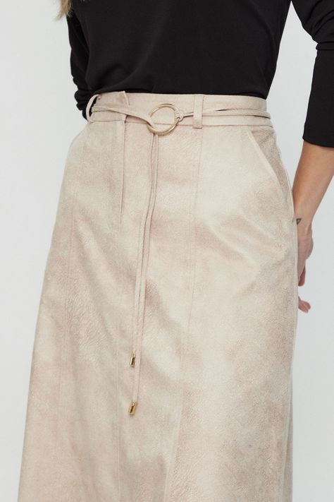 Falda Lisa Beige Ma Griffe 12002224002106-2