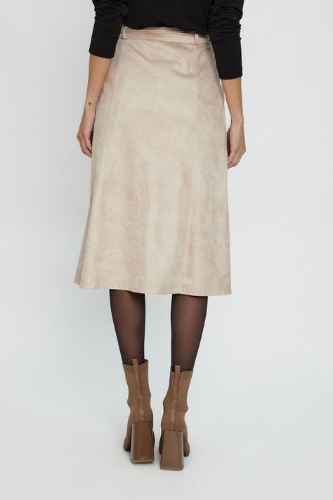 Falda Lisa Beige Ma Griffe 12002224002106-4