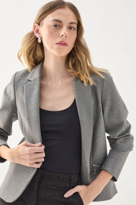 Blazer Liso Gris 16007125091113-3
