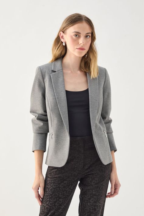 Blazer Liso Gris 16007125091113-4