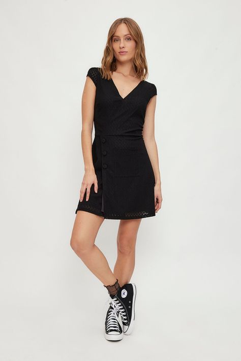Vestido Liso Negro iO 13020224004102-0