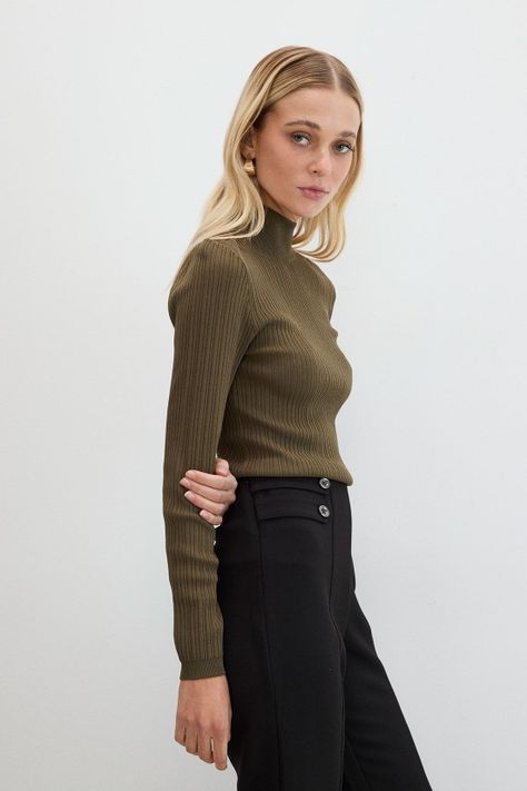 Polera Lisa Verde Oliva 18207125050107-3