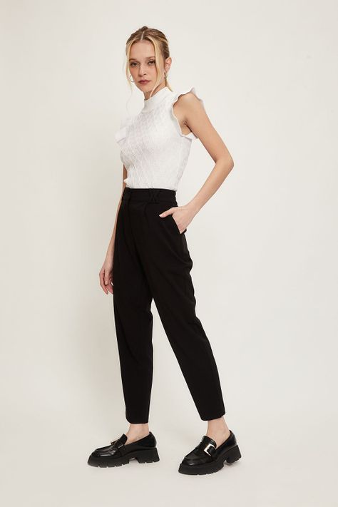 Pantalon Liso Negro iO 11020224006102-3
