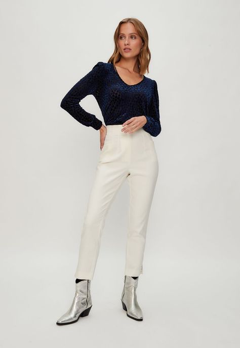 Pantalon Liso Blanco iO 11020224050105-0