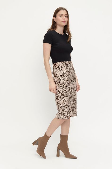 Falda Animal Print Negro Ash 12407224050102-3