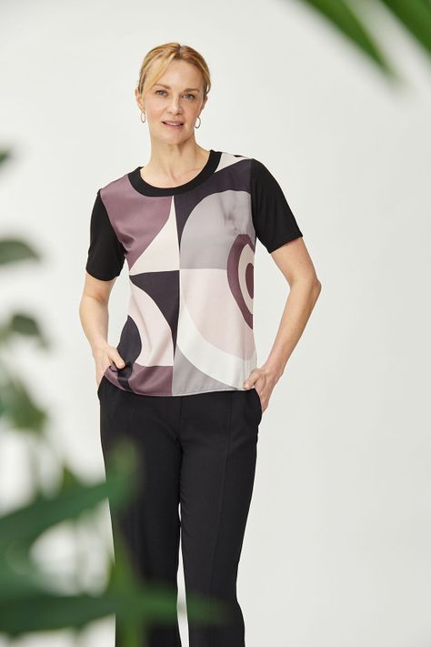 Polera Estampada Negro Ma Griffe 14602224053102-0