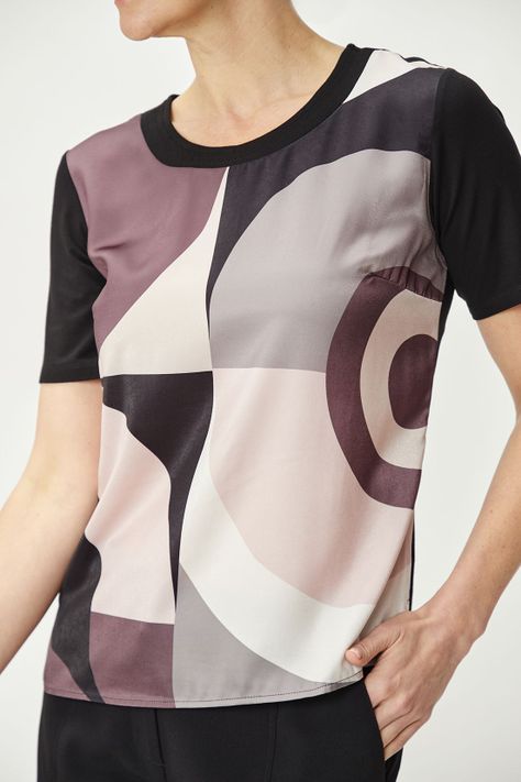 Polera Estampada Negro Ma Griffe 14602224053102-1