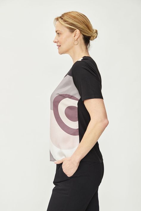 Polera Estampada Negro Ma Griffe 14602224053102-3