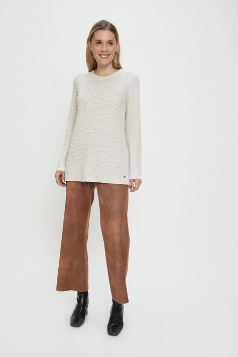 Sweater Liso Beige Ma Griffe 18102224002106-1