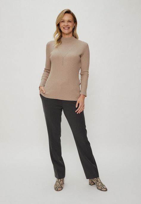 Tejido Cuello Alto Beige Ma Griffe 18102124005106-1