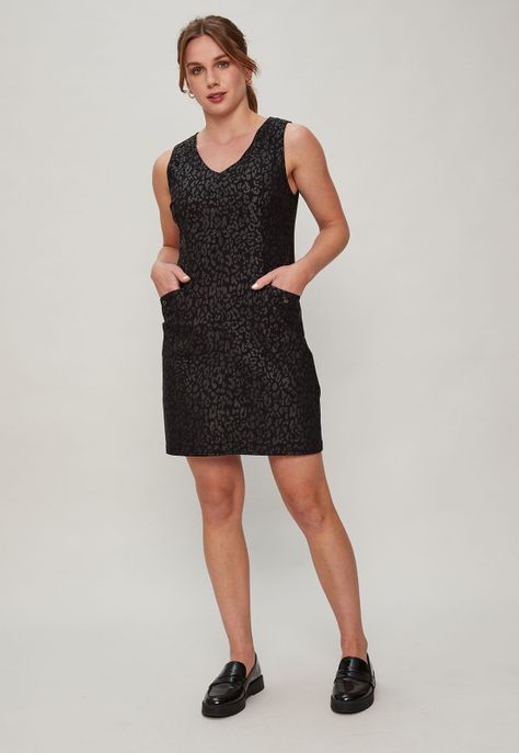 Vestido Jumper Efecto Animal Print Negro Ash 13007124051102-0