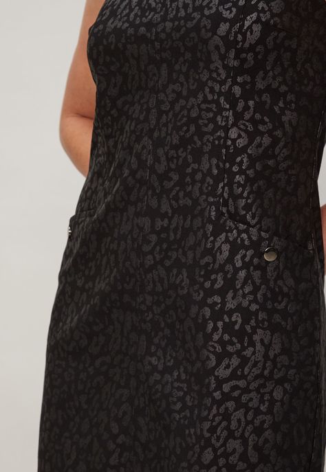 Vestido Jumper Efecto Animal Print Negro Ash 13007124051102-1