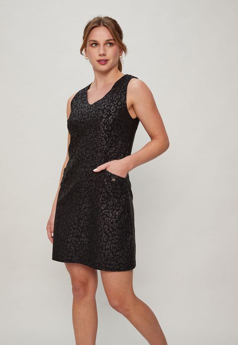 Vestido Jumper Efecto Animal Print Negro Ash 13007124051102-2