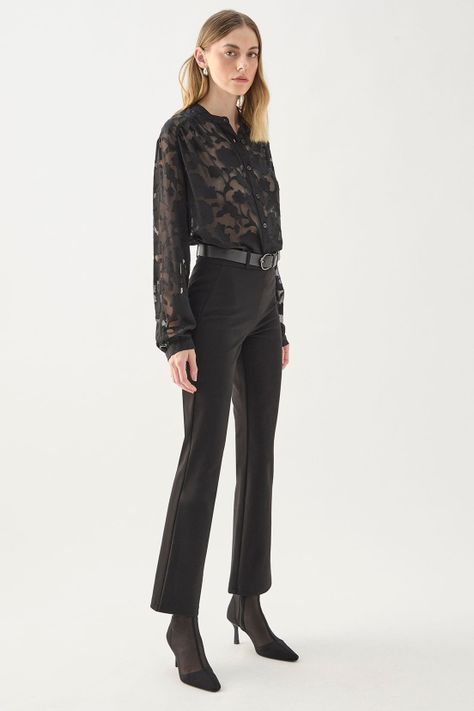 Calza Semi Flare Negro 11407125051102-3