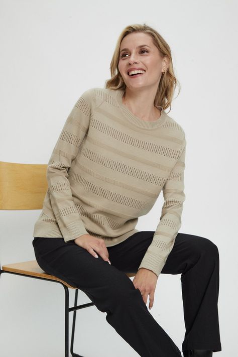 Sweater Liso Beige Ma Griffe 18102224003106-0