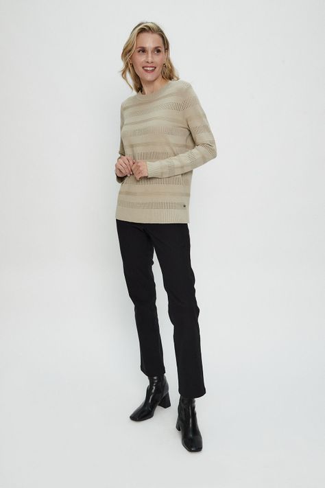 Sweater Liso Beige Ma Griffe 18102224003106-1