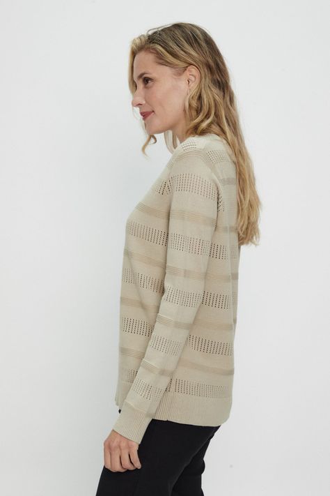 Sweater Liso Beige Ma Griffe 18102224003106-3
