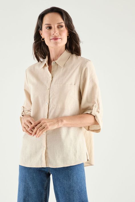 Blusa Camisera Beige Ma Griffe 14002125001106-0