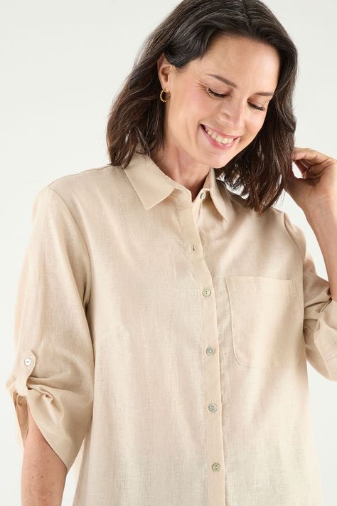 Blusa Camisera Beige Ma Griffe 14002125001106-1