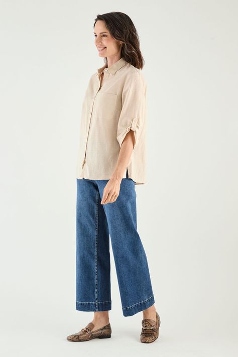 Blusa Camisera Beige Ma Griffe 14002125001106-2
