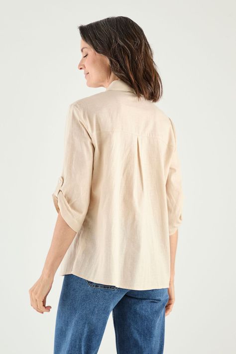 Blusa Camisera Beige Ma Griffe 14002125001106-3