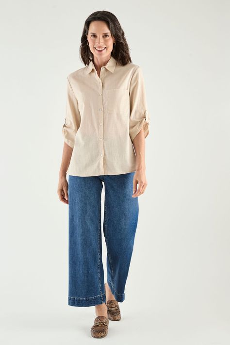 Blusa Camisera Beige Ma Griffe 14002125001106-4