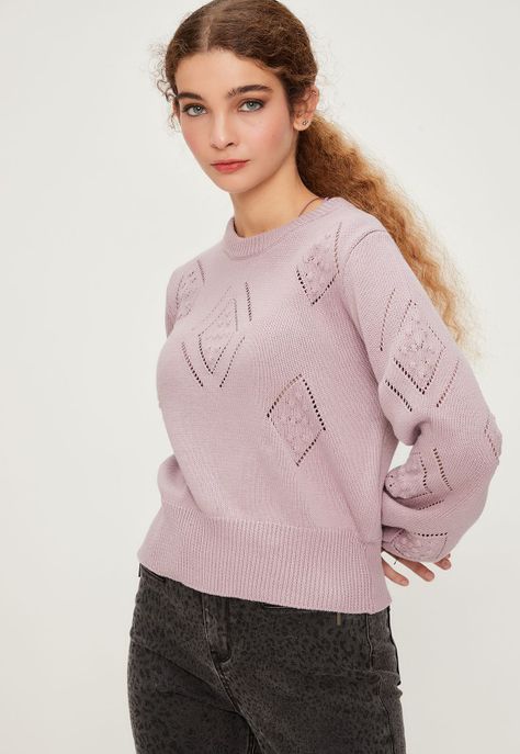 Sweater Liso Lila iO 18120224051211-0