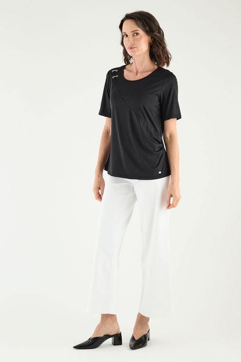 Polera Manga Corta Negro Ma Griffe 14202125002102-2
