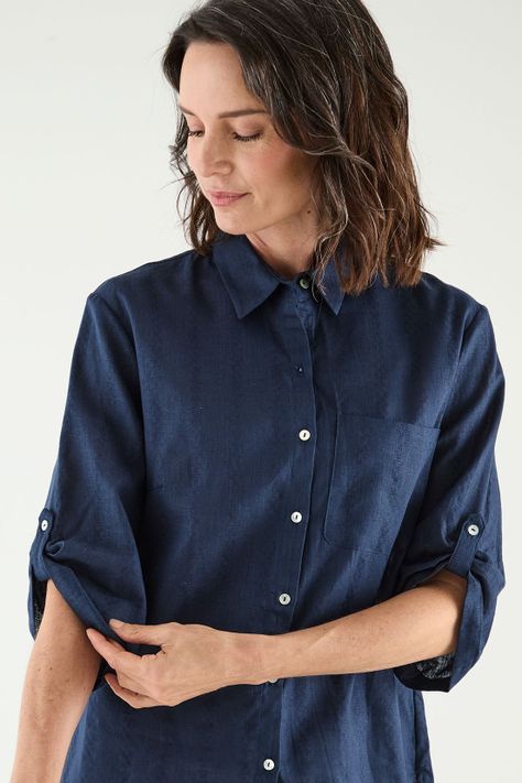 Blusa Camisera Azul Ma Griffe 14002125001104-1