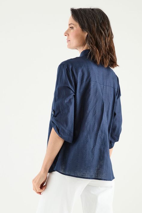 Blusa Camisera Azul Ma Griffe 14002125001104-3