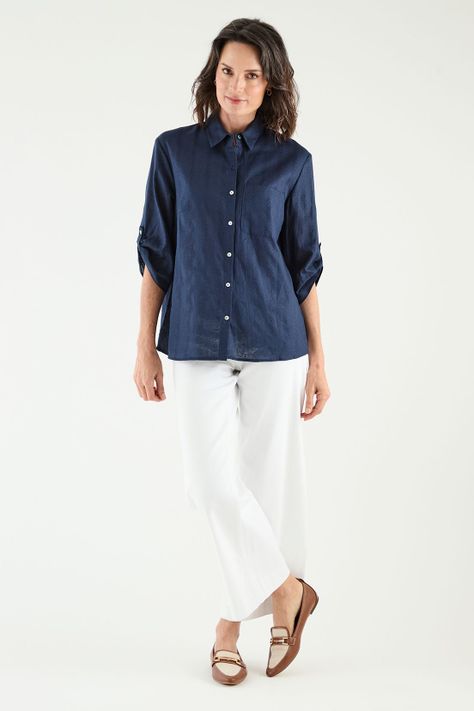Blusa Camisera Azul Ma Griffe 14002125001104-4
