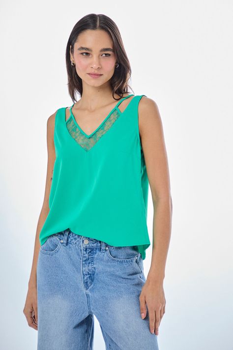 Blusa Lisa Verde iO 14020224086107-0