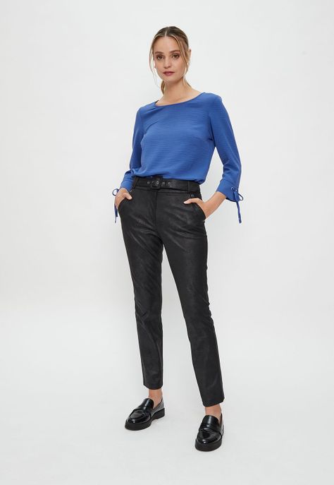 Pantalon Recto Con Cinturon Negro Ash 11007124007102-0