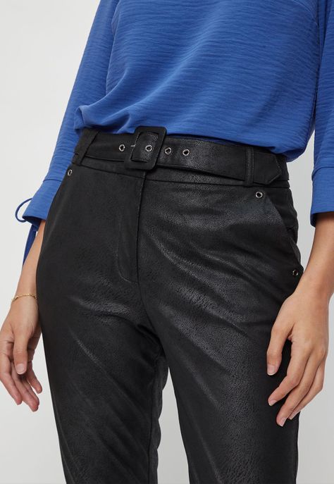 Pantalon Recto Con Cinturon Negro Ash 11007124007102-2