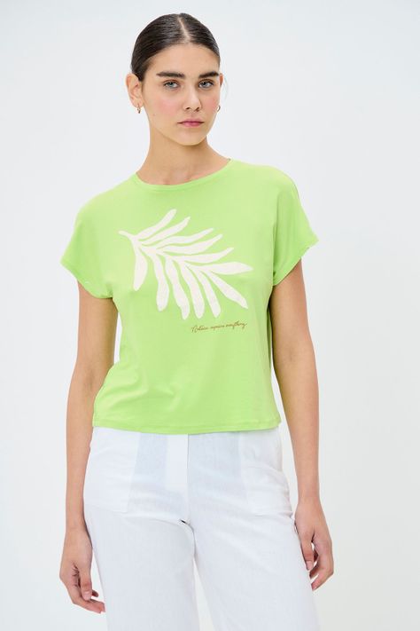 Polera Estampada Verde iO 14604224009137-0