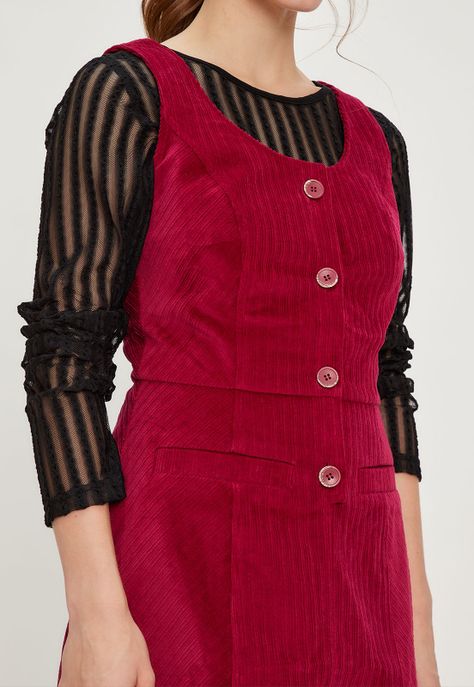 Vestido Liso Burdeo iO 13020124053112-4