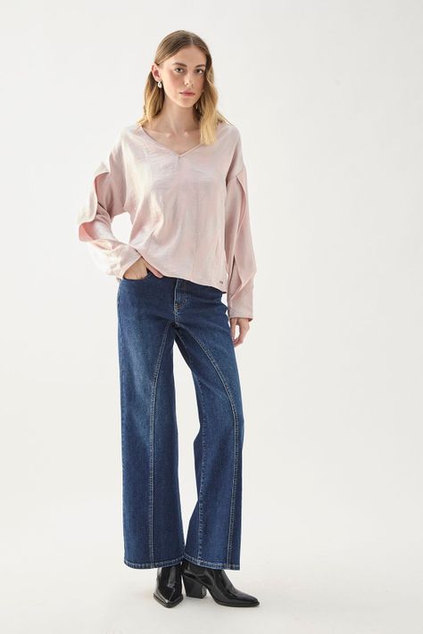 Blusa Manga Larga Fantasia Beige 14107125054106-0