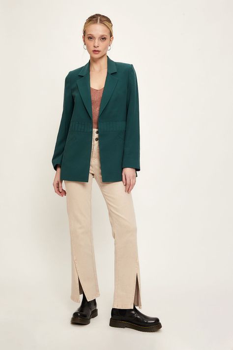Blazer Liso verde musgo iO 16020224009107-0