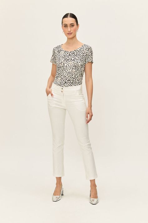 Pantalon Liso Recto Blanco Ash 11007224058105-0