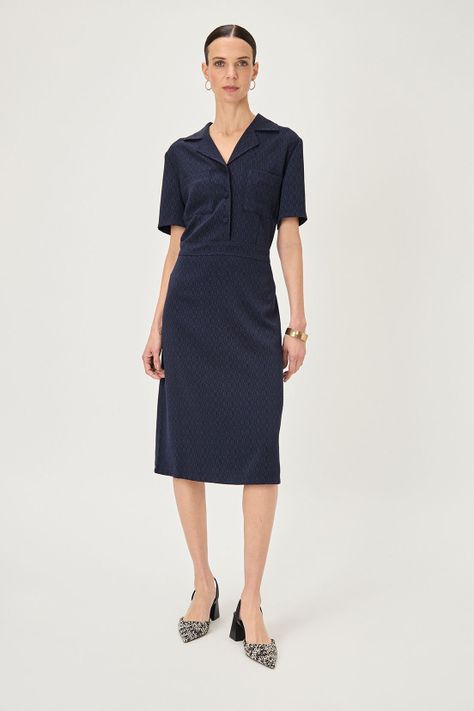 Vestido Bolsillos Azul Ma Griffe 13002224054104-0